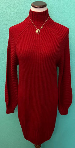 Burgundy Sweater Dress