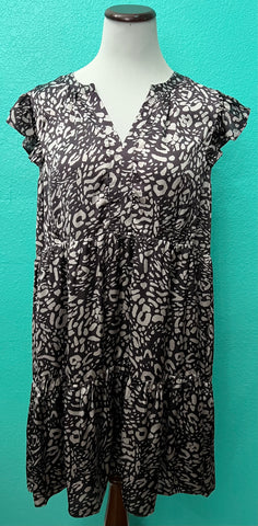 Satin Animal Print Dress