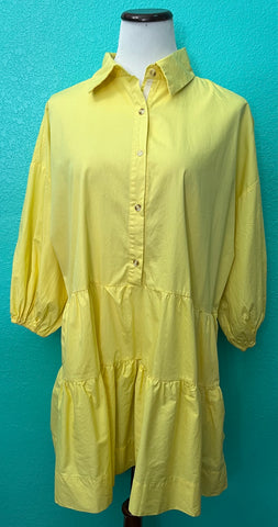 Yellow Collared Dress
