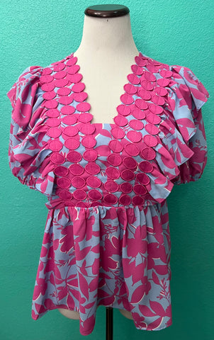 Pink Floral Top