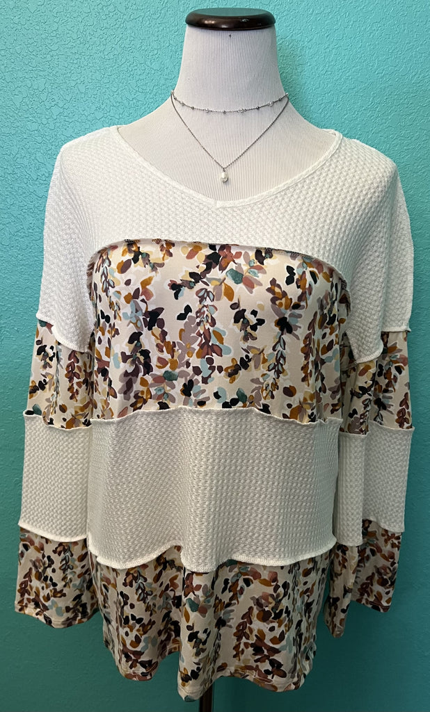 Ivory Floral Sweater
