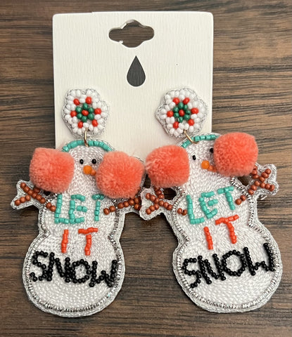 Snowman Earrings