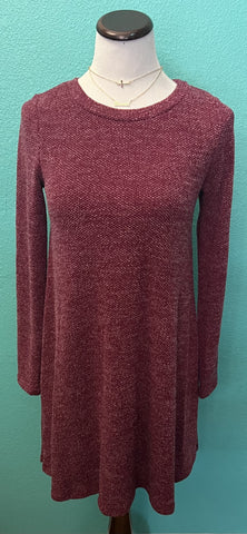 Wine Sweater Dress