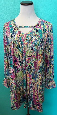 Multi Leaf Tunic Top