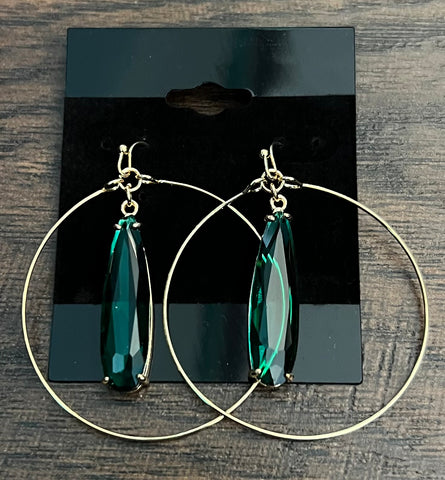 Teardrop Circle Earrings