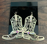 Filigree Cowboy Boots Earrings