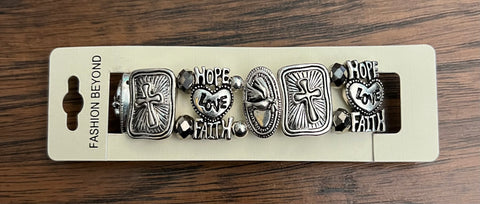 Hope, Love, Faith Bracelet