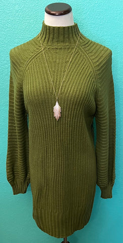 Olive Sweater Dress